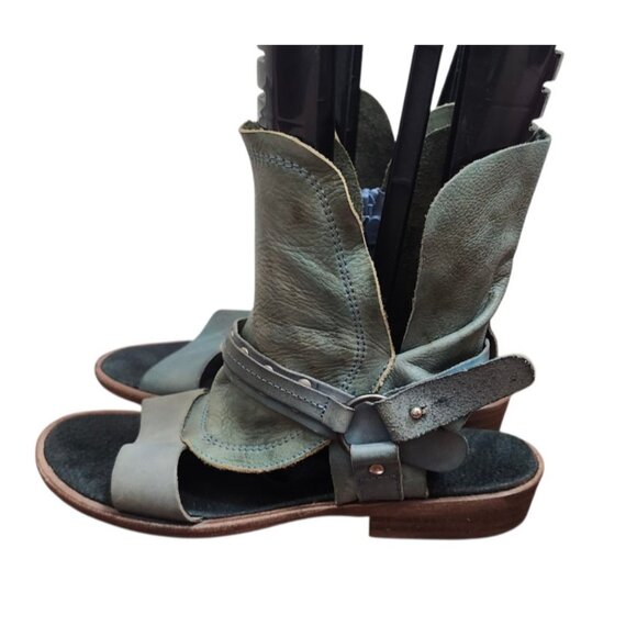 Free People Leather Gladiator Sandal Boots Size EU 38/US 7.5 - Picture 5 of 11